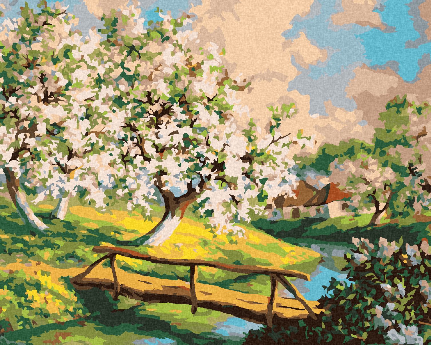 zuty Malování podle čísel - KVETOUCÍ ZAHRADY - Rozměr: 40x50 cm, Rámování: Varianta: bez rámu a bez vypnutí plátna - obrázek 1