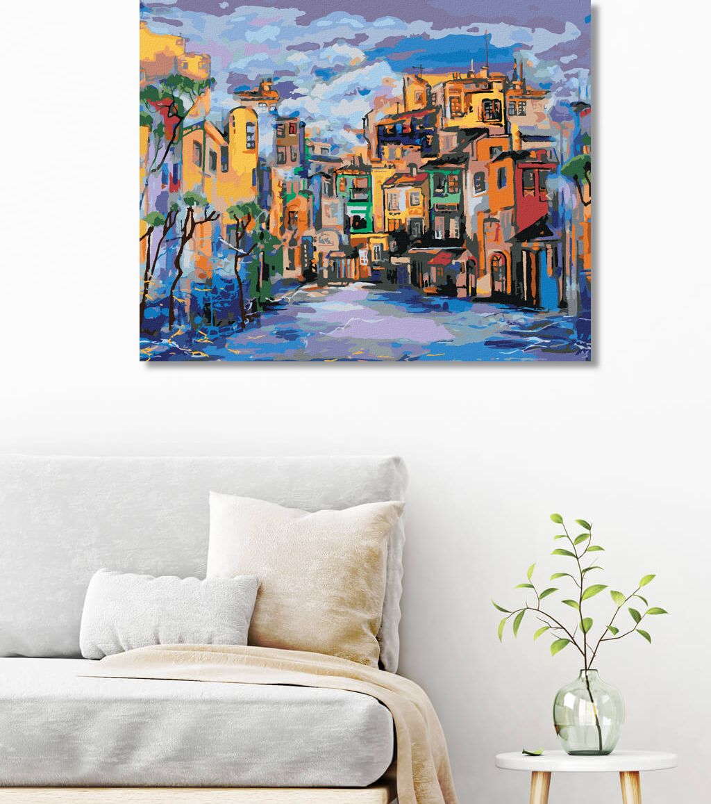 zuty Malování podle čísel - Náměstí v mlze - Rozměr: 40x50 cm, Rámování: Varianta: vypnuté plátno na rám - obrázek 7