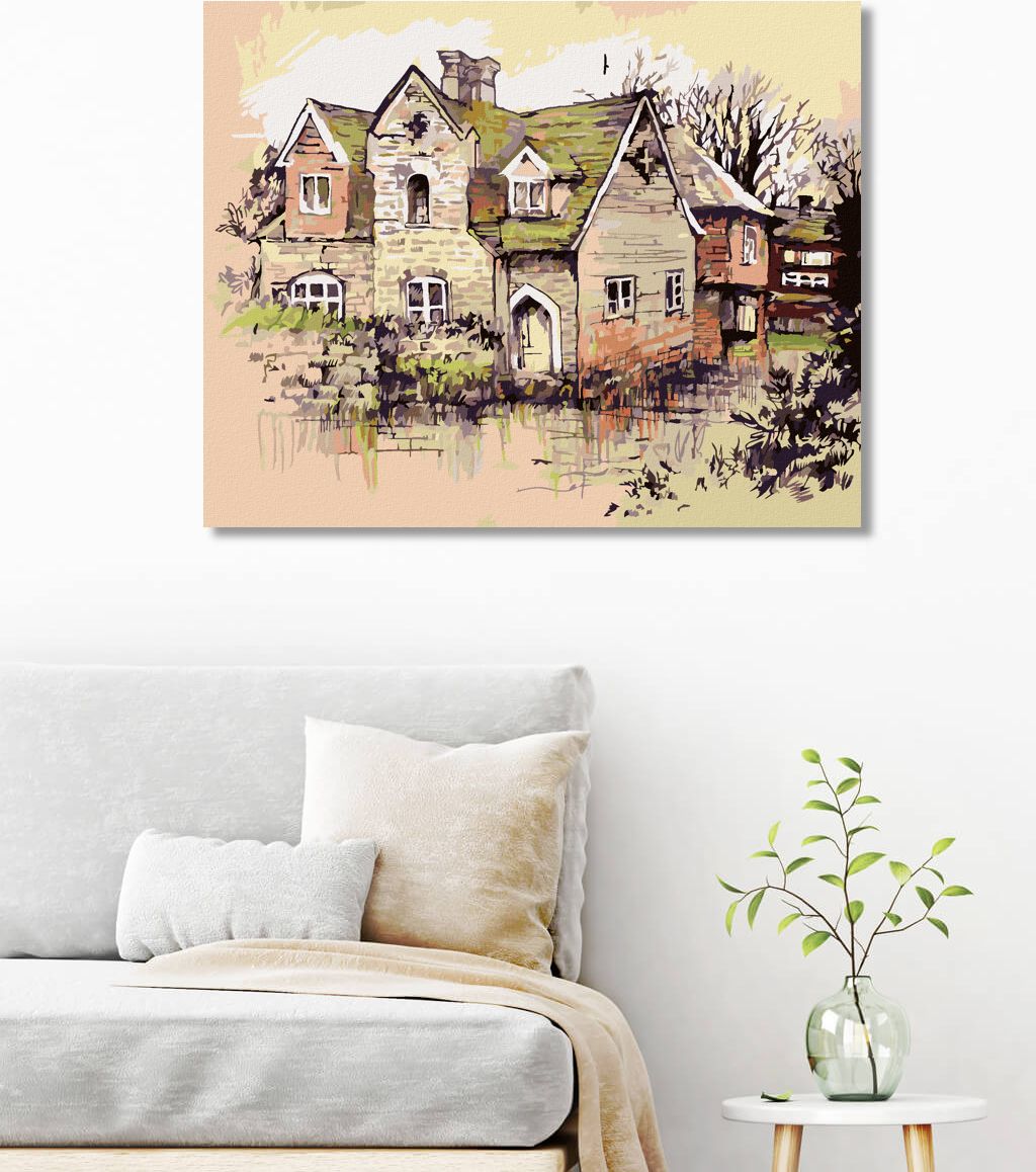 zuty Malování podle čísel - VENKOVSKÝ DŮM - Rozměr: 40x50 cm, Rámování: Varianta: vypnuté plátno na rám - obrázek 10