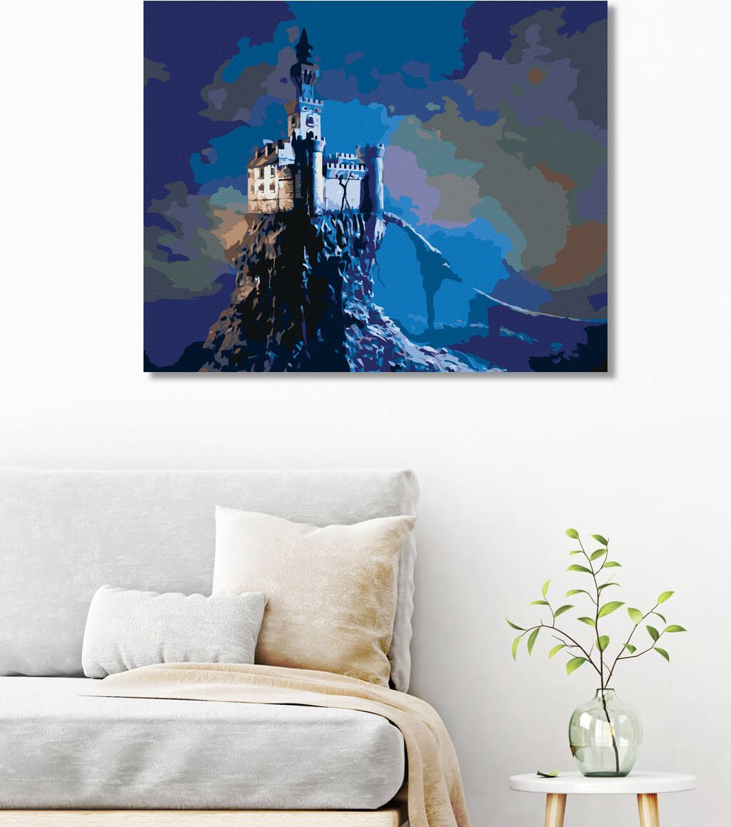 zuty Malování podle čísel - STARÝ HRAD NA KOPEČKU - Rozměr: 40x50 cm, Rámování: Varianta: vypnuté plátno na rám - obrázek 5