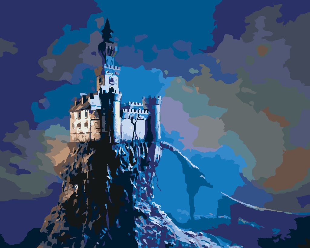 zuty Malování podle čísel - STARÝ HRAD NA KOPEČKU - Rozměr: 40x50 cm, Rámování: Varianta: vypnuté plátno na rám - obrázek 6