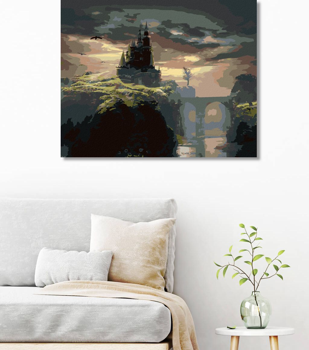 zuty Malování podle čísel - HRAD NA KOPCI - Rozměr: 40x50 cm, Rámování: Varianta: bez rámu a bez vypnutí plátna - obrázek 9