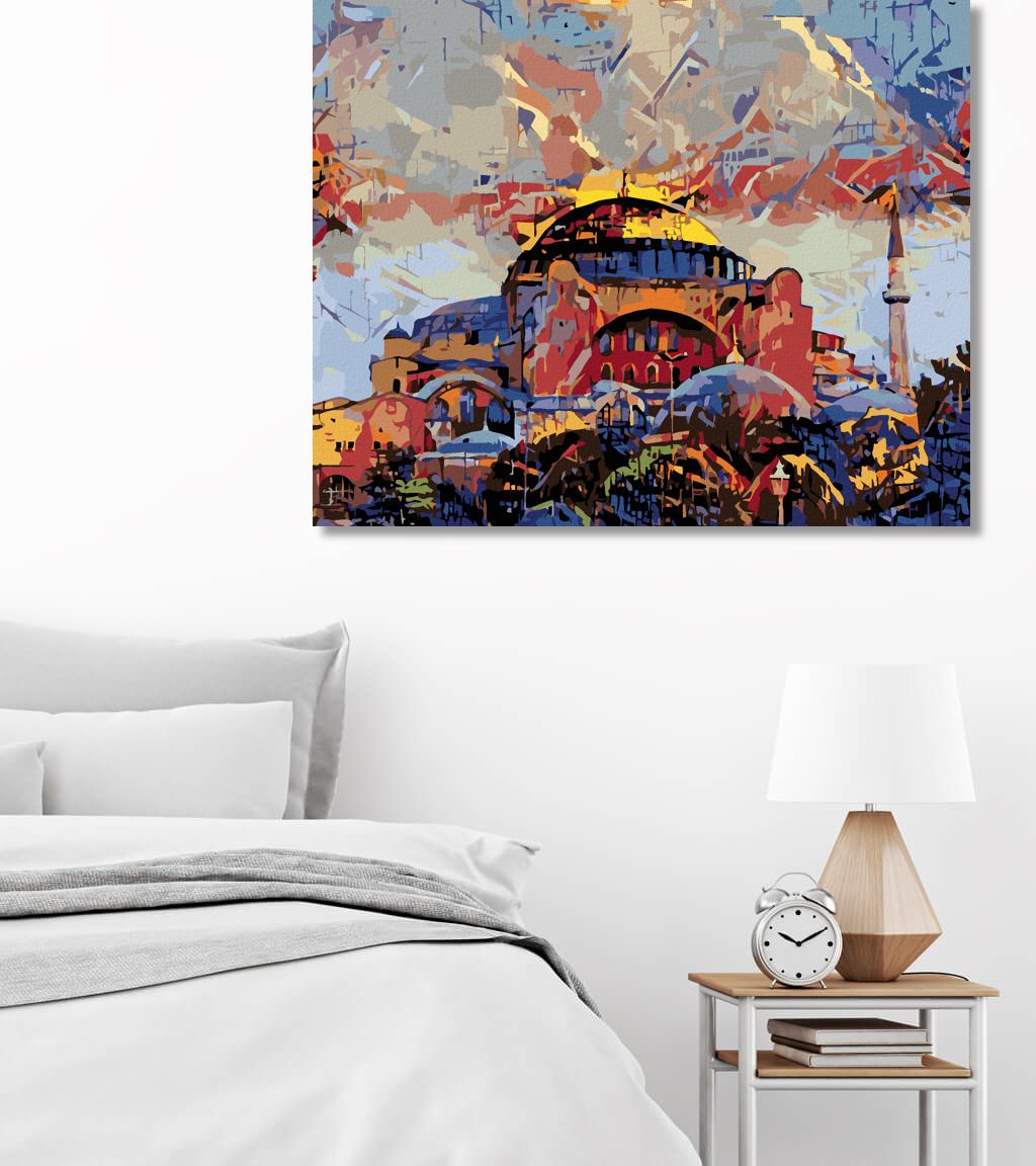 zuty Malování podle čísel - MUZEUM HAGIA SOPHIA V ISTANBULU - Rozměr: 40x50 cm, Rámování: Varianta: bez rámu a bez vypnutí plátna - obrázek 5
