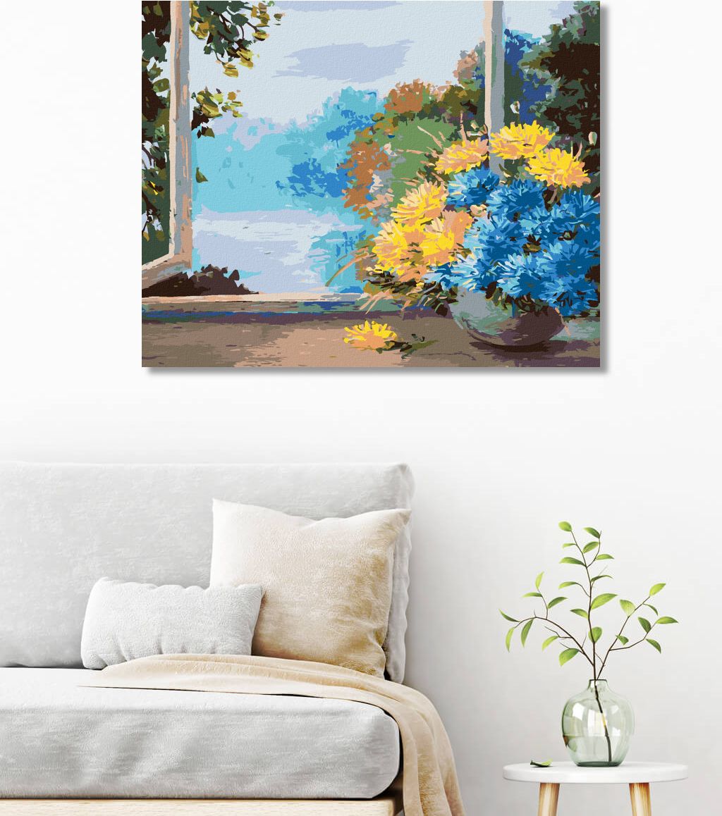 zuty Malování podle čísel - KYTICE JARNÍCH KVĚTIN U OKNA - Rozměr: 40x50 cm, Rámování: Varianta: bez rámu a bez vypnutí plátna - obrázek 8