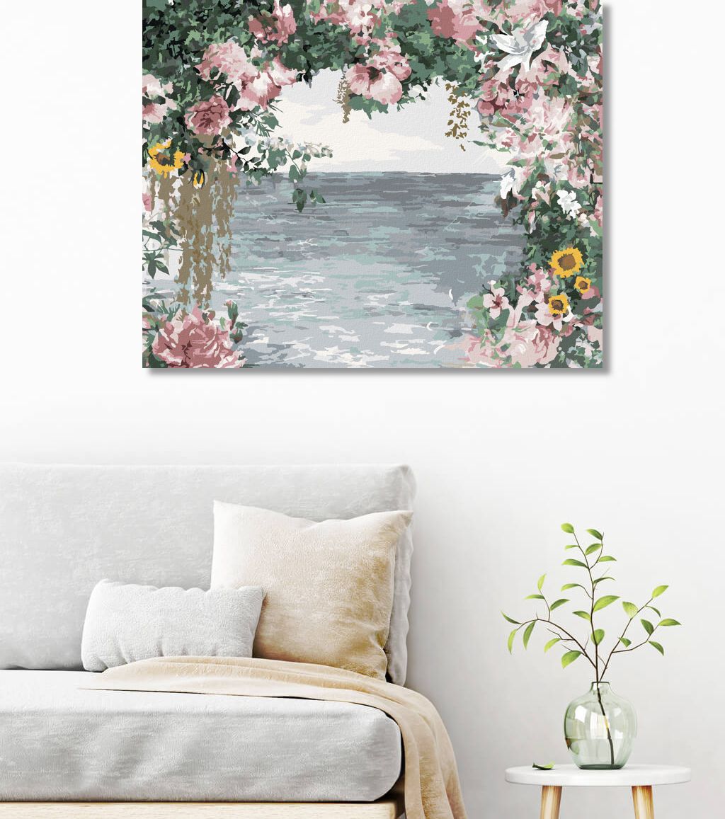 zuty Malování podle čísel - KVĚTINOVÁ BRÁNA K MOŘI - Rozměr: 40x50 cm, Rámování: Varianta: bez rámu a bez vypnutí plátna - obrázek 7