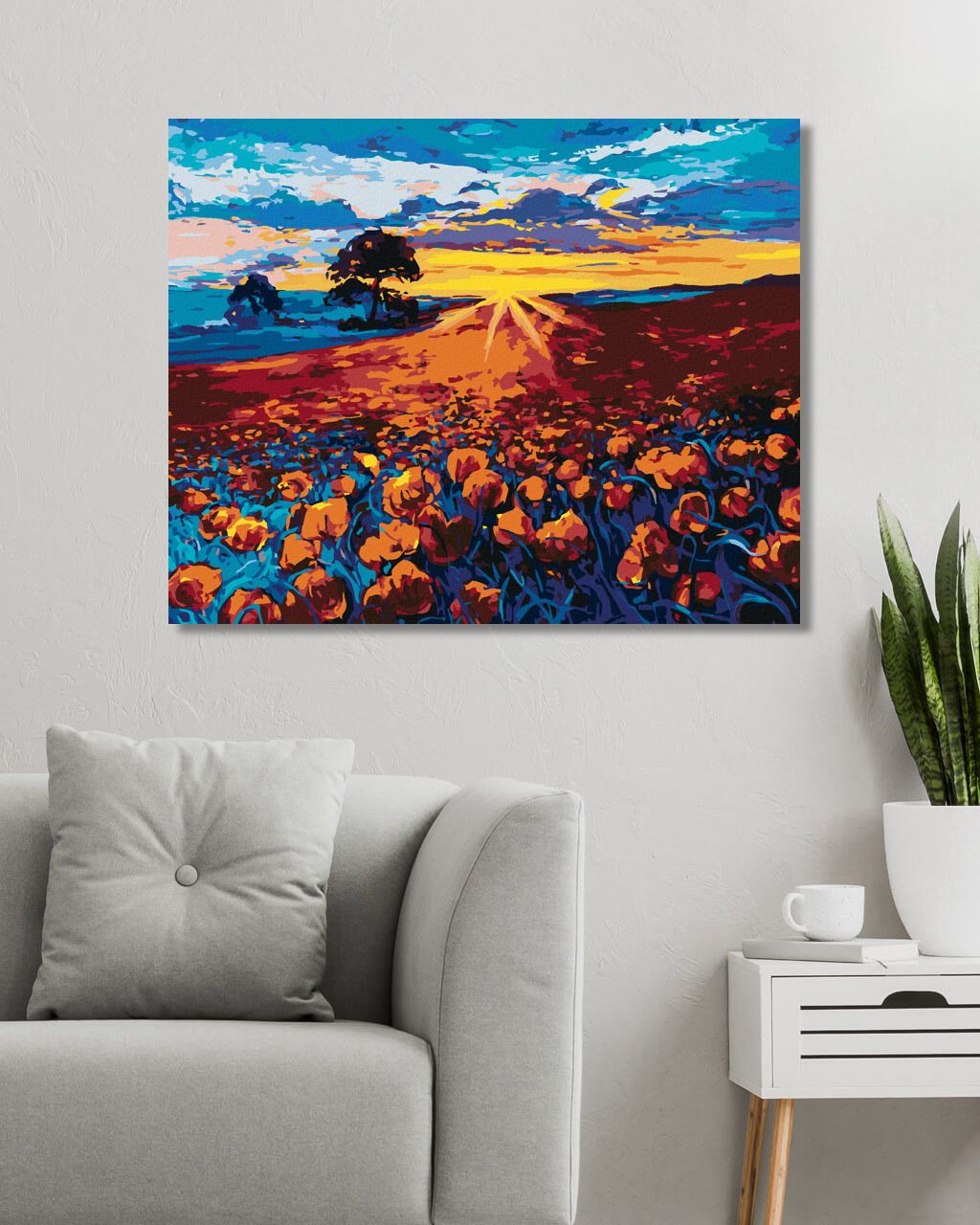 zuty Malování podle čísel - VLČÍ MÁK - Rozměr: 40x50 cm, Rámování: Varianta: vypnuté plátno na rám - obrázek 9