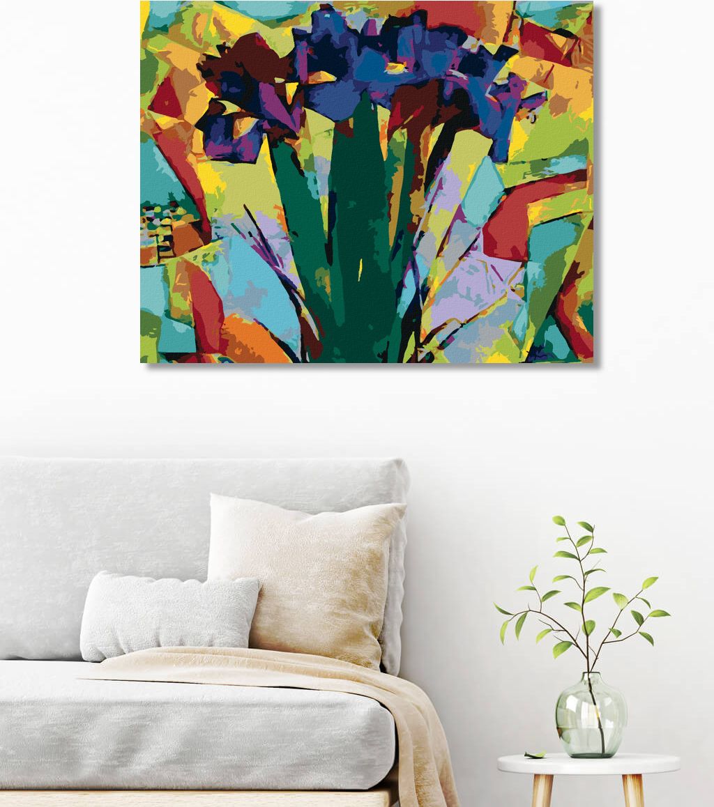 zuty Malování podle čísel - ABSTRAKTNÍ KOSATCE - Rozměr: 40x50 cm, Rámování: Varianta: vypnuté plátno na rám - obrázek 8