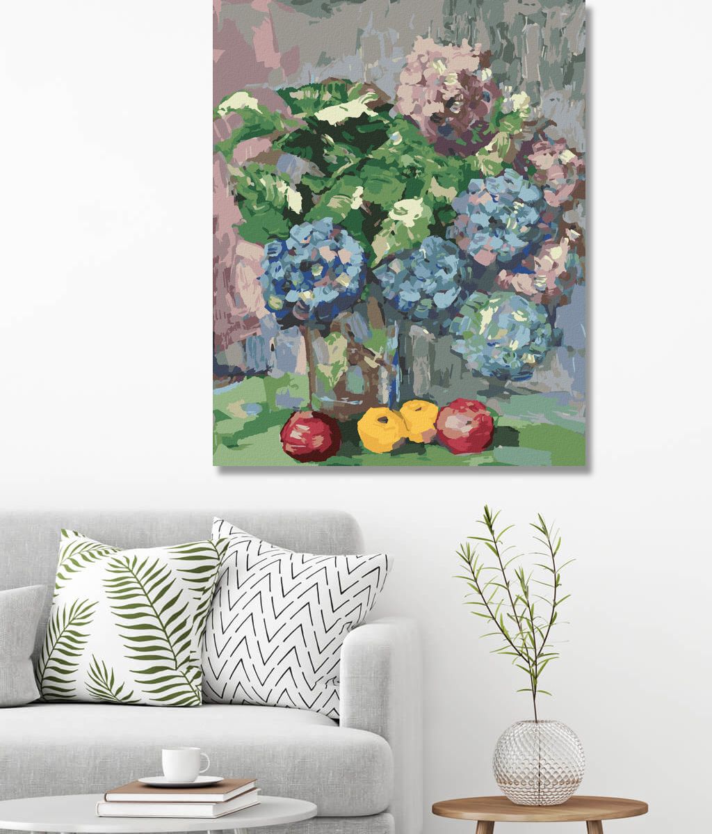 zuty Malování podle čísel - KYTICE HORTENZIÍ - Rozměr: 40x50 cm, Rámování: Varianta: vypnuté plátno na rám - obrázek 10