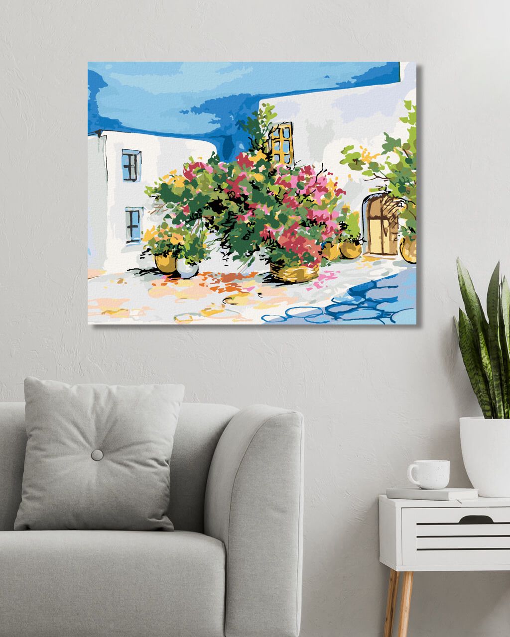 zuty Malování podle čísel - KYTICE KVĚTIN NA PARAPETU - Rozměr: 40x50 cm, Rámování: Varianta: vypnuté plátno na rám - obrázek 6