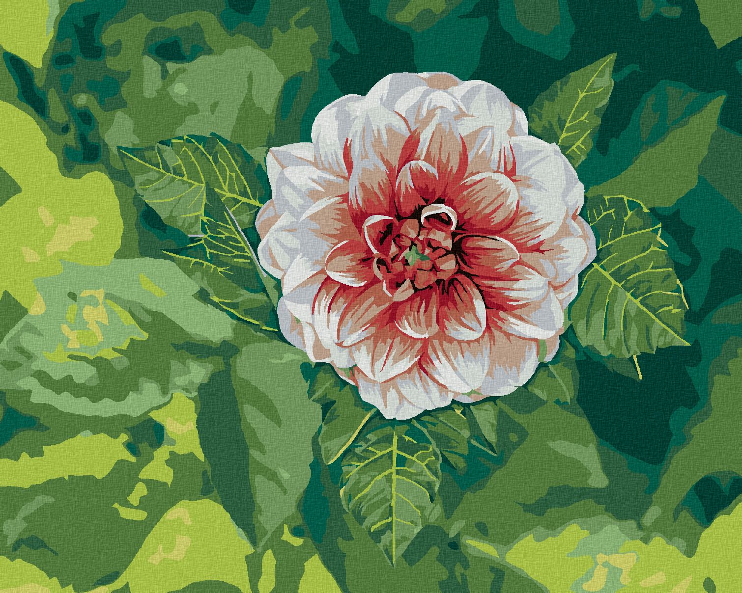 zuty Malování podle čísel - JIŘINA MEZI LISTY - Rozměr: 40x50 cm, Rámování: Varianta: bez rámu a bez vypnutí plátna - obrázek 1