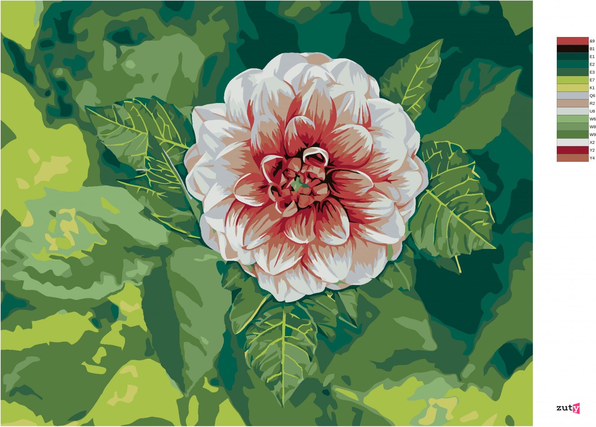 zuty Malování podle čísel - JIŘINA MEZI LISTY - Rozměr: 40x50 cm, Rámování: Varianta: bez rámu a bez vypnutí plátna - obrázek 6