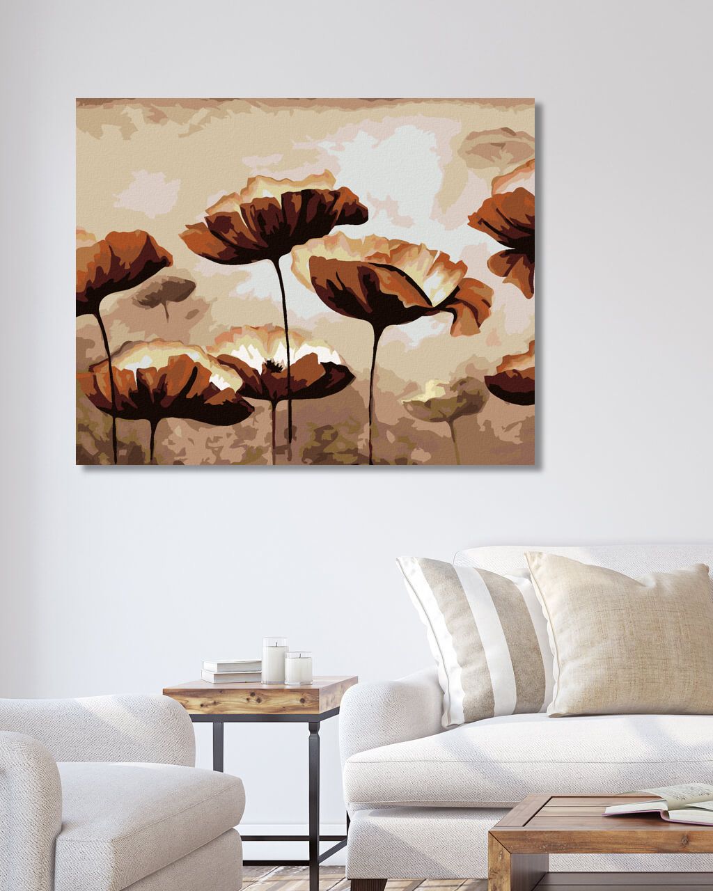 zuty Malování podle čísel - KVĚTY VLČÍHO MÁKU - Rozměr: 40x50 cm, Rámování: Varianta: vypnuté plátno na rám - obrázek 3