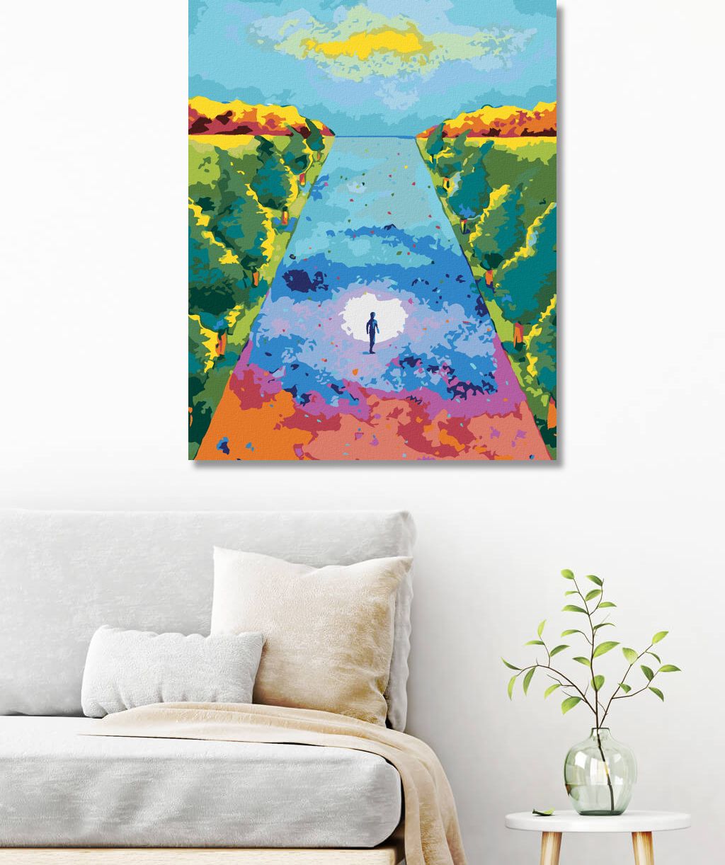 zuty Malování podle čísel - DUCHOVNÍ ABSTRAKTNÍ CESTA - Rozměr: 40x50 cm, Rámování: Varianta: bez rámu a bez vypnutí plátna - obrázek 8