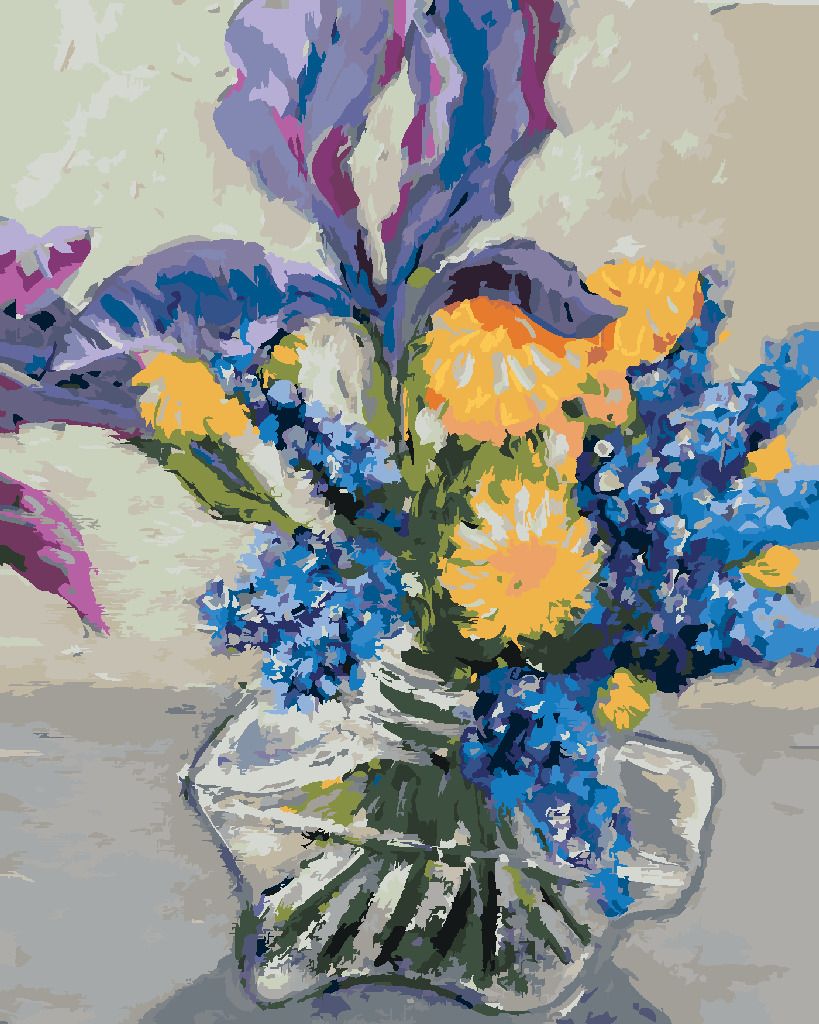 zuty Malování podle čísel - KOSATCE A PAMPELIŠKY VE VÁZE - Rozměr: 40x50 cm, Rámování: Varianta: vypnuté plátno na rám - obrázek 10