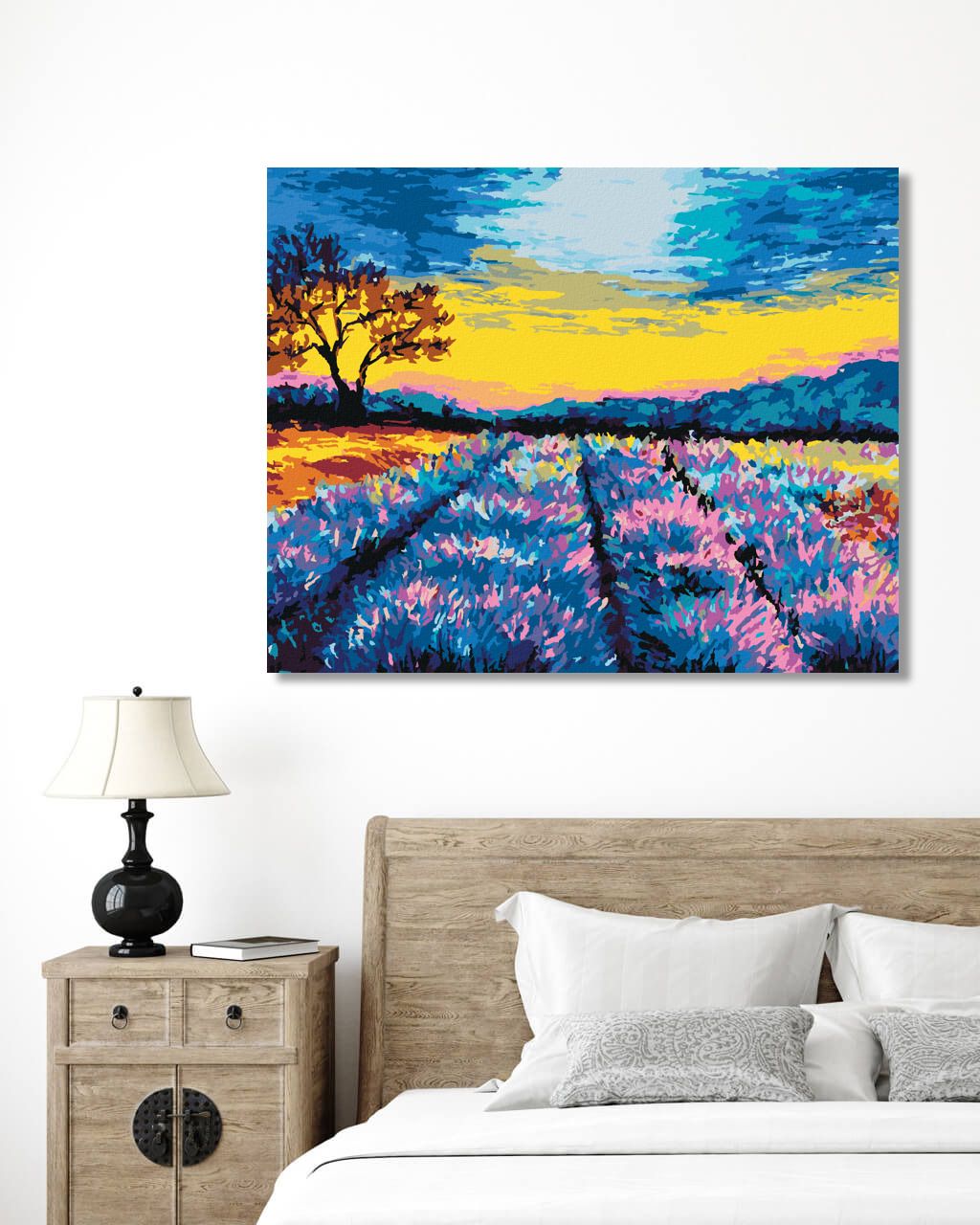 zuty Malování podle čísel - LEVANDULOVÉ POLE V PROVENCE - Rozměr: 40x50 cm, Rámování: Varianta: bez rámu a bez vypnutí plátna - obrázek 8