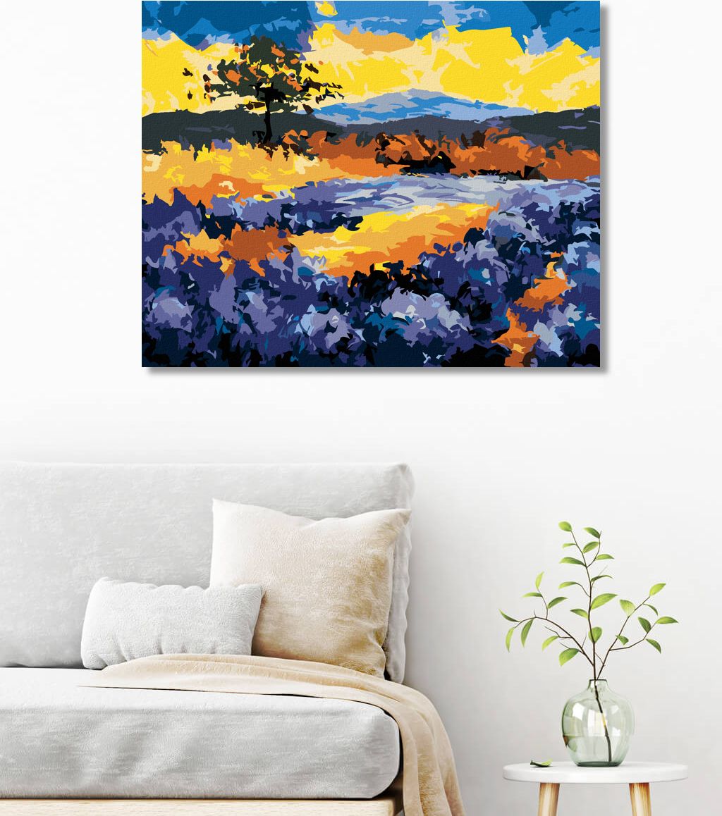 zuty Malování podle čísel - LEVANDULOVÉ POLE V PROVENCE - Rozměr: 40x50 cm, Rámování: Varianta: bez rámu a bez vypnutí plátna - obrázek 16