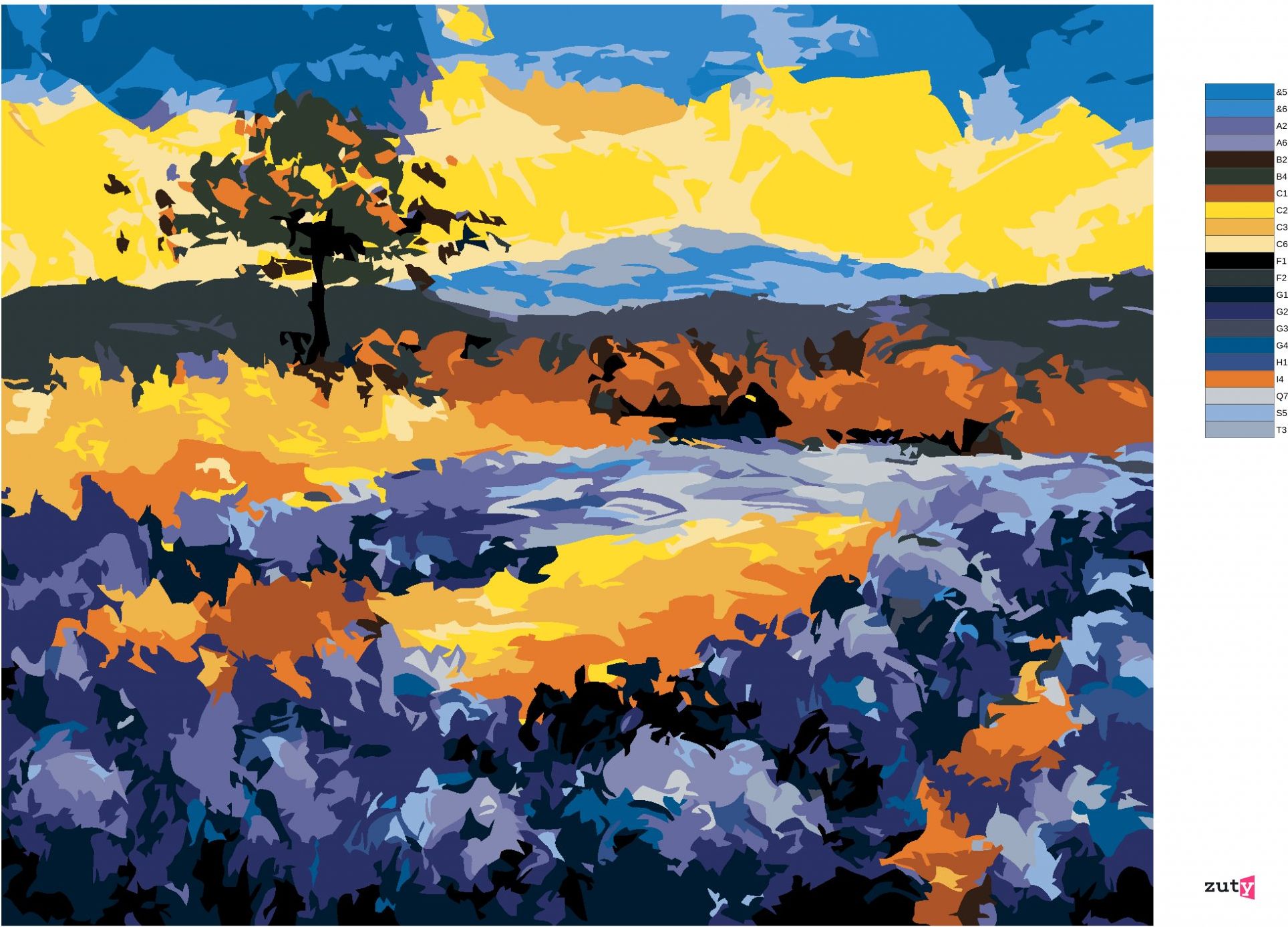 zuty Malování podle čísel - LEVANDULOVÉ POLE V PROVENCE - Rozměr: 40x50 cm, Rámování: Varianta: vypnuté plátno na rám - obrázek 10