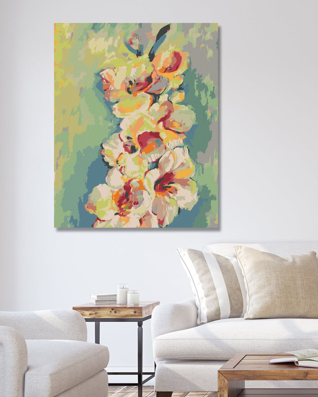 zuty Malování podle čísel - ŽLUTÁ GLADIOLA - Rozměr: 40x50 cm, Rámování: Varianta: vypnuté plátno na rám - obrázek 3