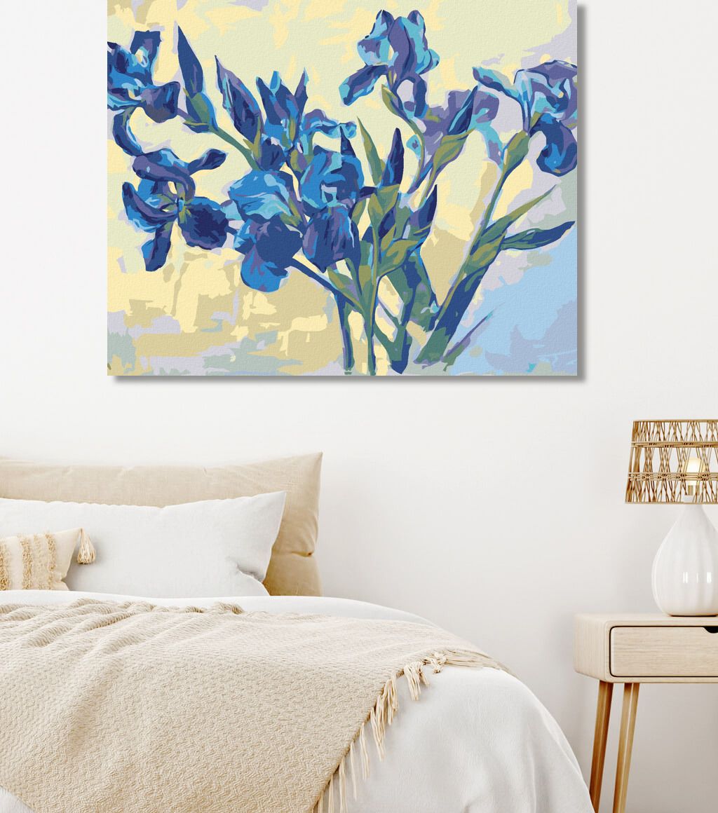 zuty Malování podle čísel - KOSATCE NA SVĚTLÉM POZADÍ - Rozměr: 40x50 cm, Rámování: Varianta: bez rámu a bez vypnutí plátna - obrázek 8