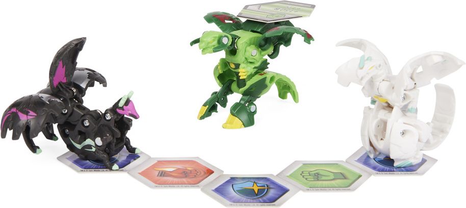 SPIN MASTER Bakugan Evolutions S4 startovací sada 3ks s Baku žetony a kartami - obrázek 4
