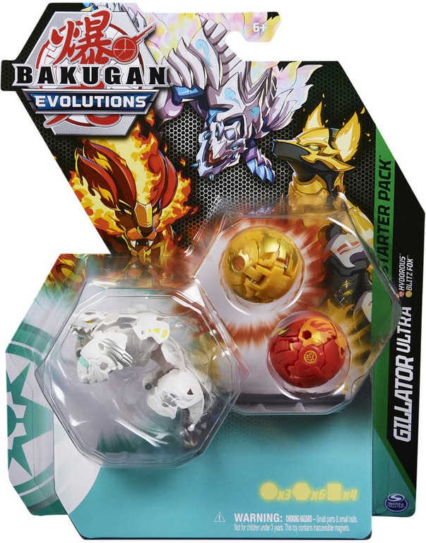 SPIN MASTER Bakugan Evolutions S4 startovací sada 3ks s Baku žetony a kartami - obrázek 12