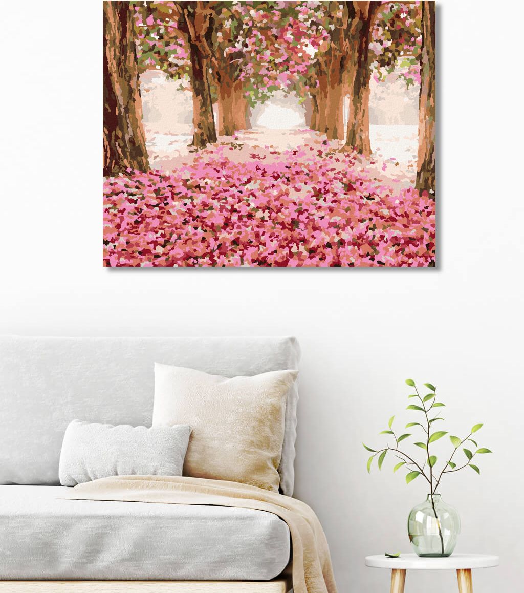 zuty Malování podle čísel - TUNEL PLNÝ RŮŽOVÝCH KVĚTIN - Rozměr: 40x50 cm, Rámování: Varianta: bez rámu a bez vypnutí plátna - obrázek 8