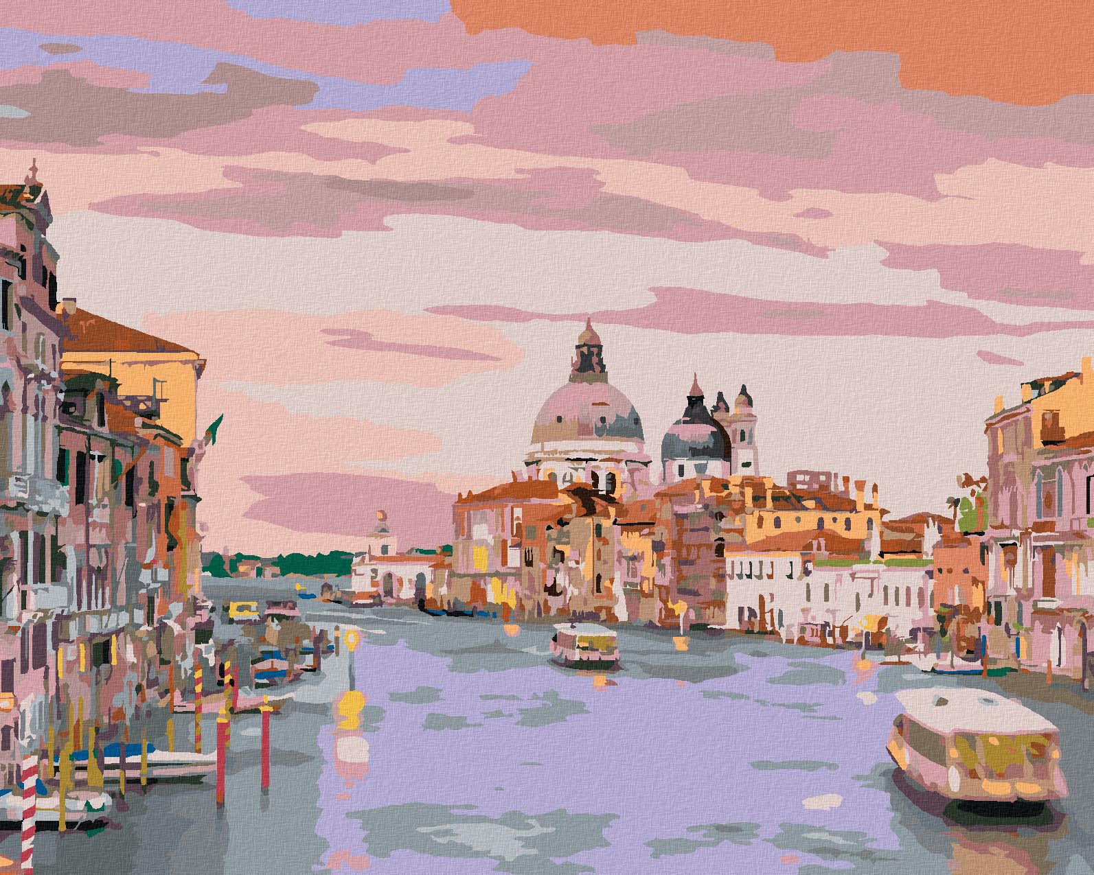 zuty Malování podle čísel - CANAL GRANDE BENÁTKY ITÁLIE - Rozměr: 40x50 cm, Rámování: Varianta: bez rámu a bez vypnutí plátna - obrázek 1