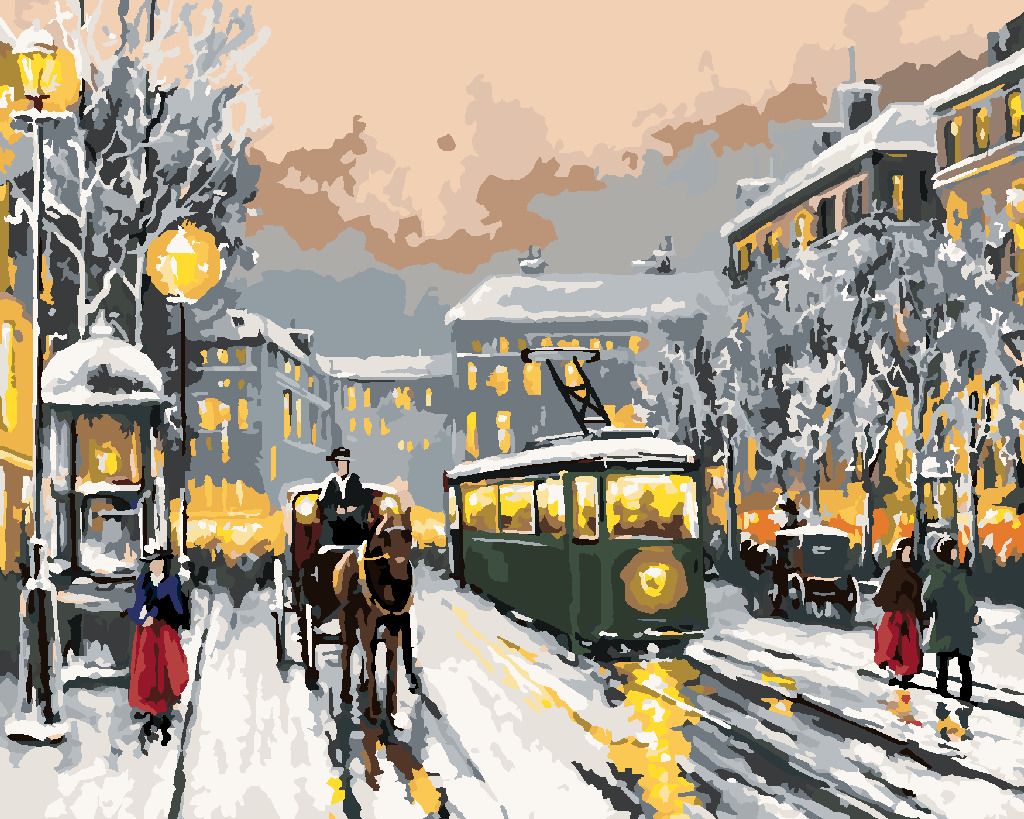 zuty Malování podle čísel - STARÉ MĚSTO - Rozměr: 40x50 cm, Rámování: Varianta: bez rámu a bez vypnutí plátna - obrázek 6
