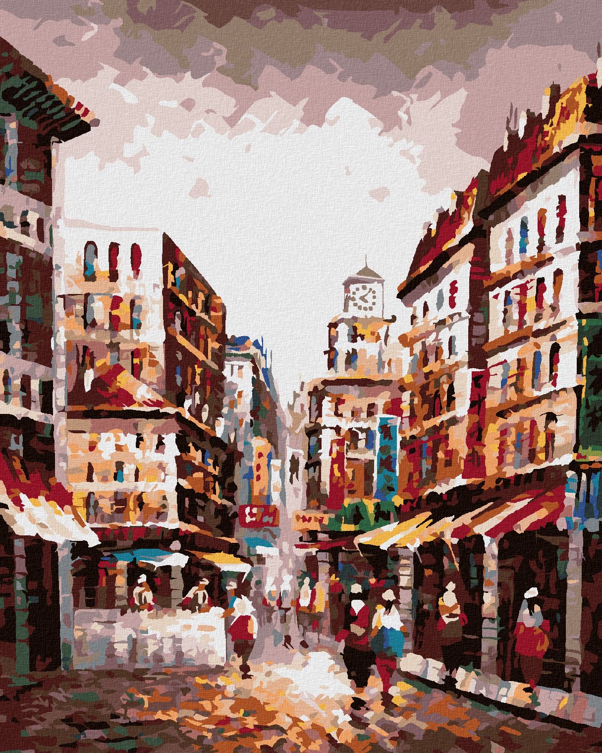 zuty Malování podle čísel - ULIČKA V HONG KONGU - Rozměr: 40x50 cm, Rámování: Varianta: vypnuté plátno na rám - obrázek 1