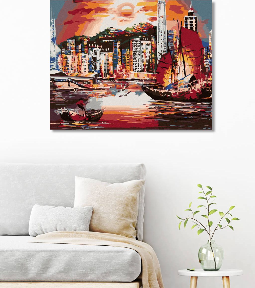 zuty Malování podle čísel - HONG KONG - Rozměr: 40x50 cm, Rámování: Varianta: bez rámu a bez vypnutí plátna - obrázek 10