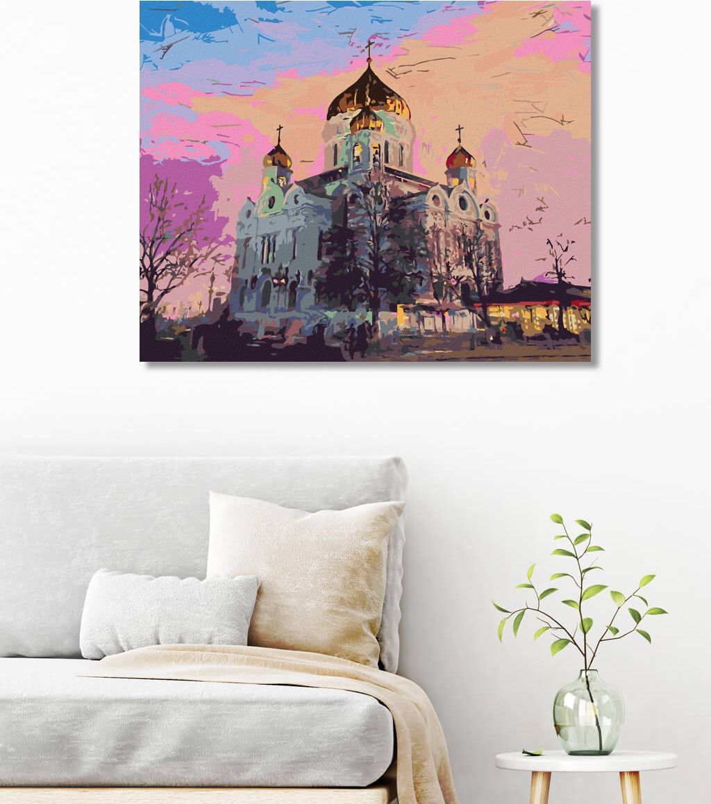 zuty Malování podle čísel - KATEDRÁLA KRISTA SPASITELE V MOSKVĚ - Rozměr: 40x50 cm, Rámování: Varianta: vypnuté plátno na rám - obrázek 10