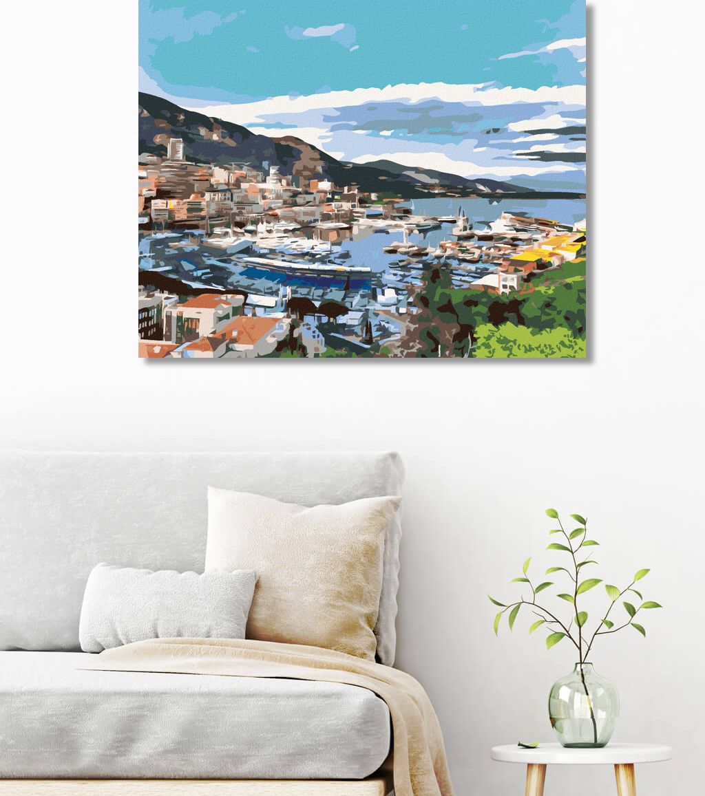zuty Malování podle čísel - PŘÍSTAV HERKULES - Rozměr: 40x50 cm, Rámování: Varianta: bez rámu a bez vypnutí plátna - obrázek 2