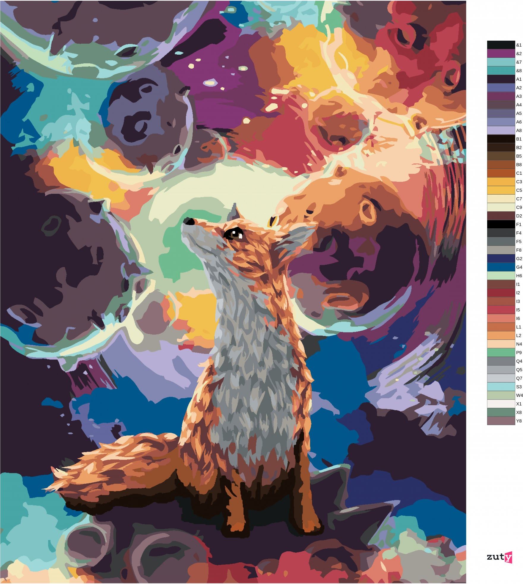 zuty Malování podle čísel - MALÝ PRINC LIŠKA - Rozměr: 40x50 cm, Rámování: Varianta: vypnuté plátno na rám - obrázek 7