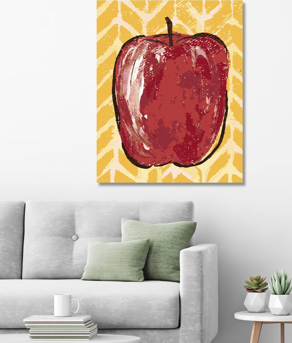 zuty Malování podle čísel - ZÁTIŠÍ JABLKO II (HALEY BUSH) - Rozměr: 40x50 cm, Rámování: Varianta: vypnuté plátno na rám - obrázek 8