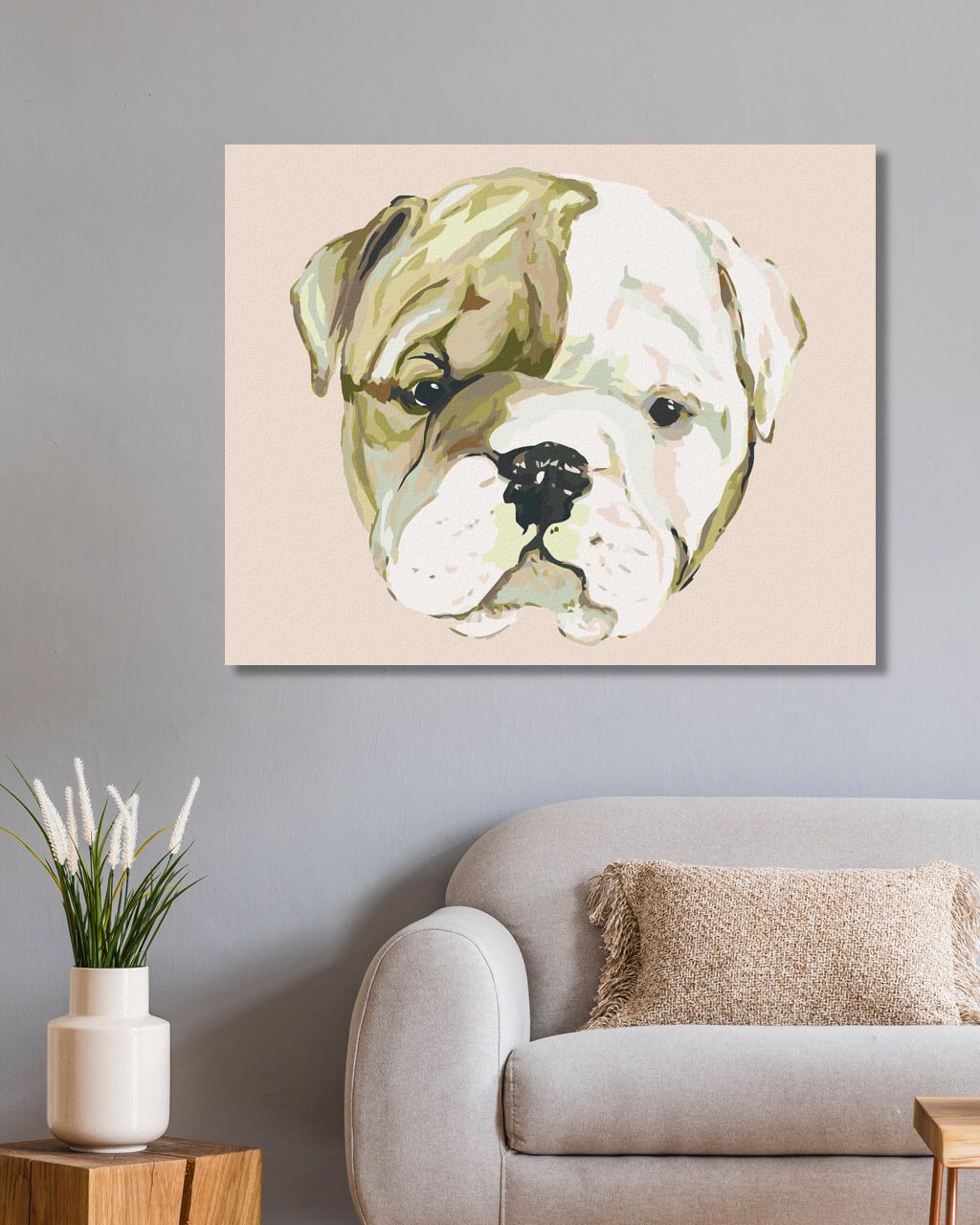 zuty Malování podle čísel - ŠTĚNÁTKO BULLDOGA (HALEY BUSH) - Rozměr: 40x50 cm, Rámování: Varianta: bez rámu a bez vypnutí plátna - obrázek 2
