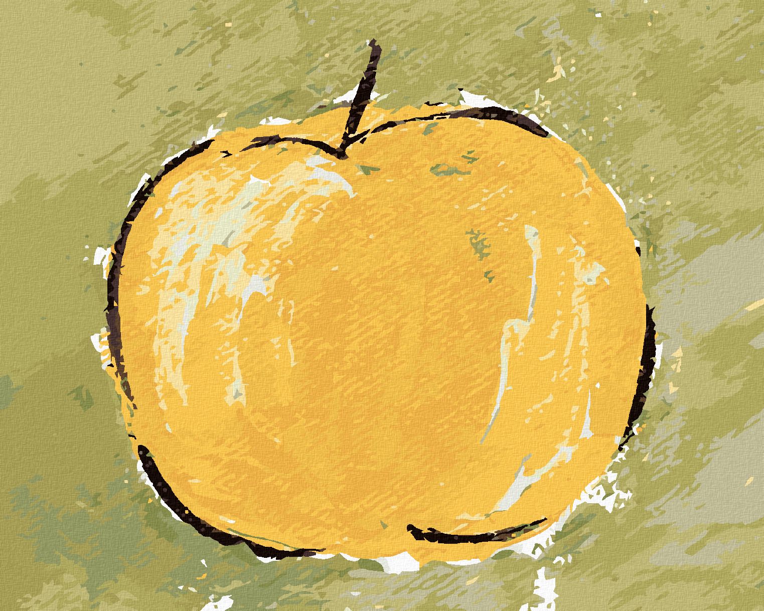 zuty Malování podle čísel - ZÁTIŠÍ JABLKO I (HALEY BUSH) - Rozměr: 40x50 cm, Rámování: Varianta: vypnuté plátno na rám - obrázek 1