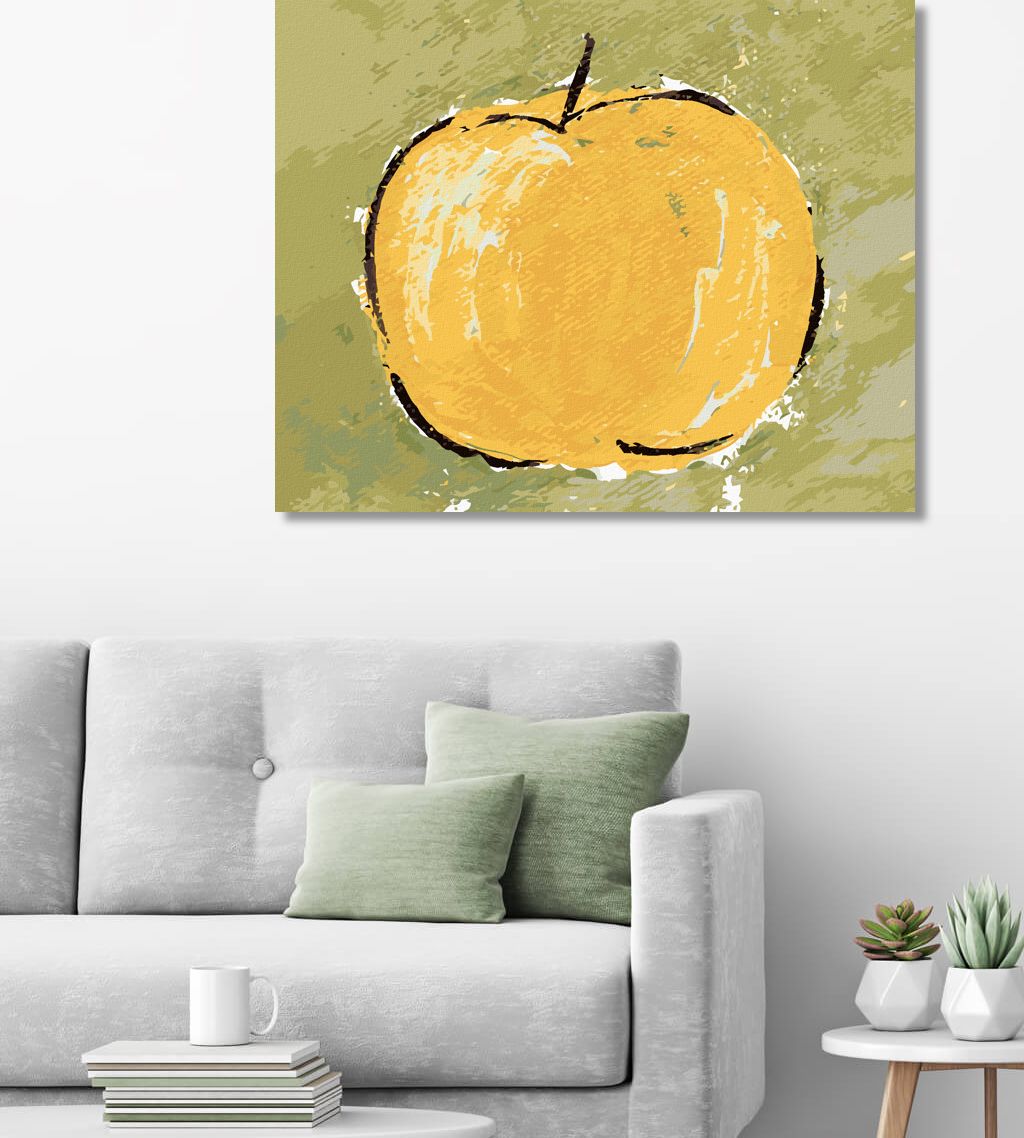 zuty Malování podle čísel - ZÁTIŠÍ JABLKO I (HALEY BUSH) - Rozměr: 40x50 cm, Rámování: Varianta: vypnuté plátno na rám - obrázek 2