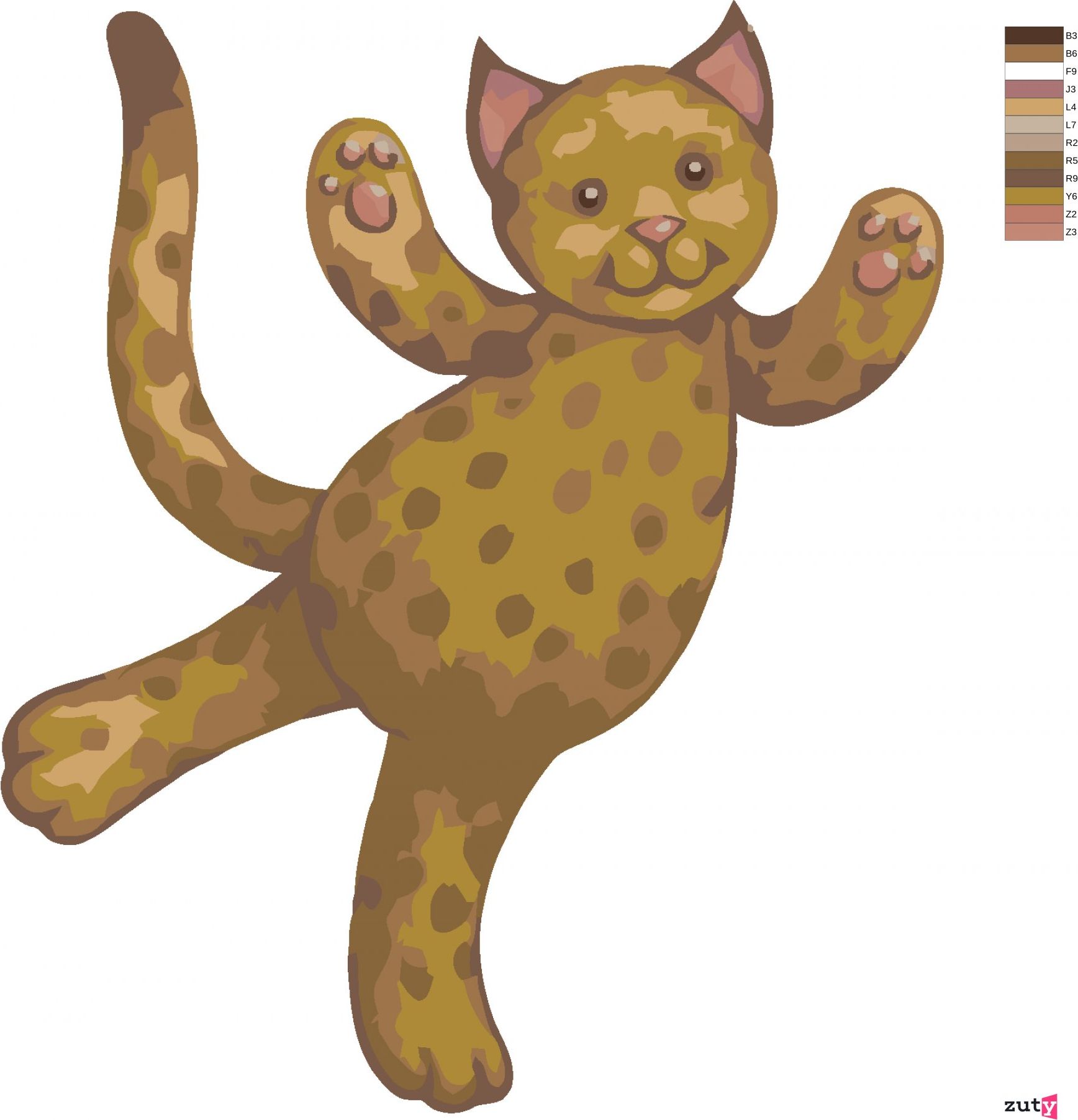 zuty Malování podle čísel - PLYŠOVÝ JAGUAR (SUE ELLEN BROWN) - Rozměr: 40x50 cm, Rámování: Varianta: bez rámu a bez vypnutí plátna - obrázek 3