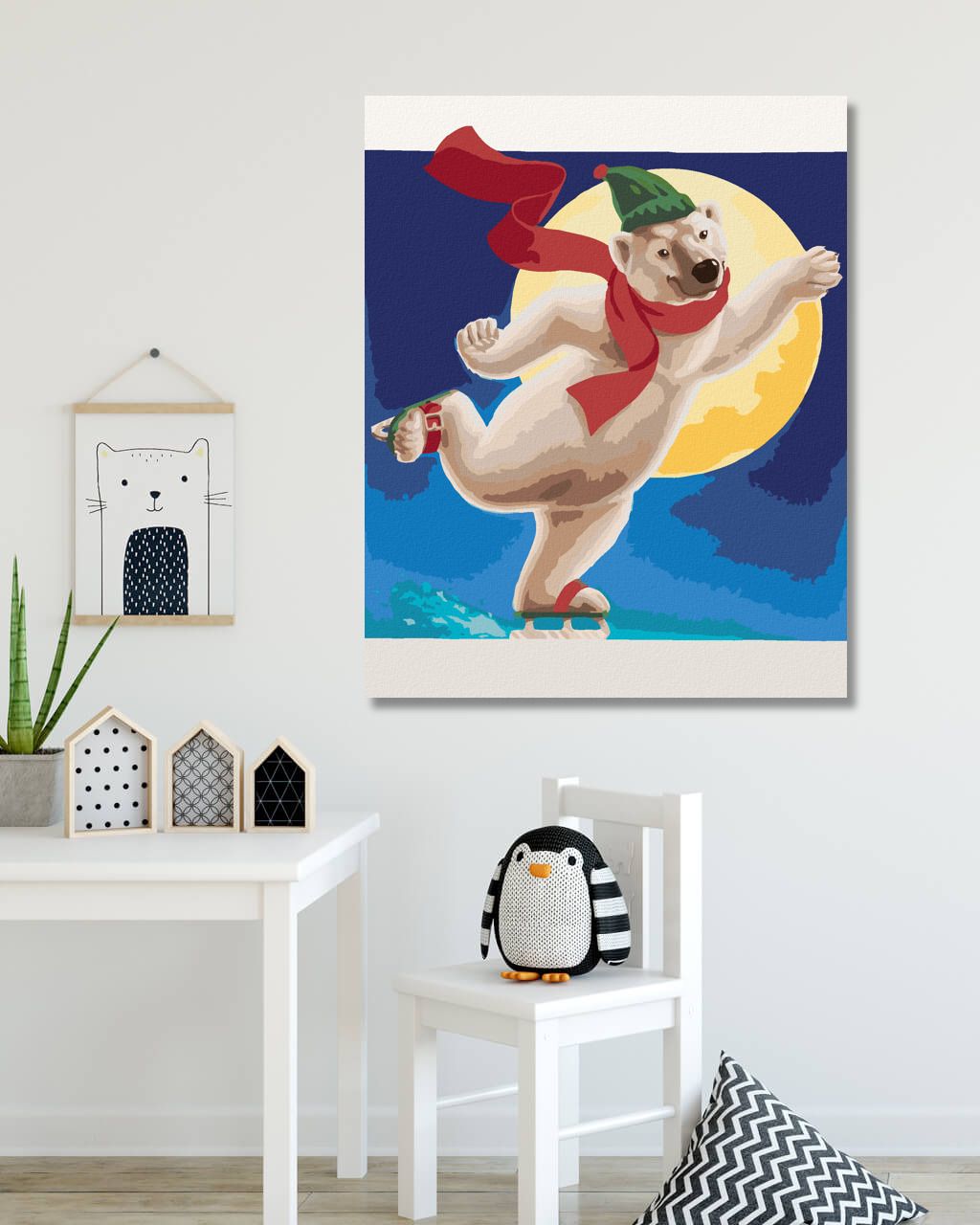 zuty Malování podle čísel - BRUSLÍCÍ MEDVÍDEK (SUE ELLEN BROWN) - Rozměr: 40x50 cm, Rámování: Varianta: vypnuté plátno na rám - obrázek 4