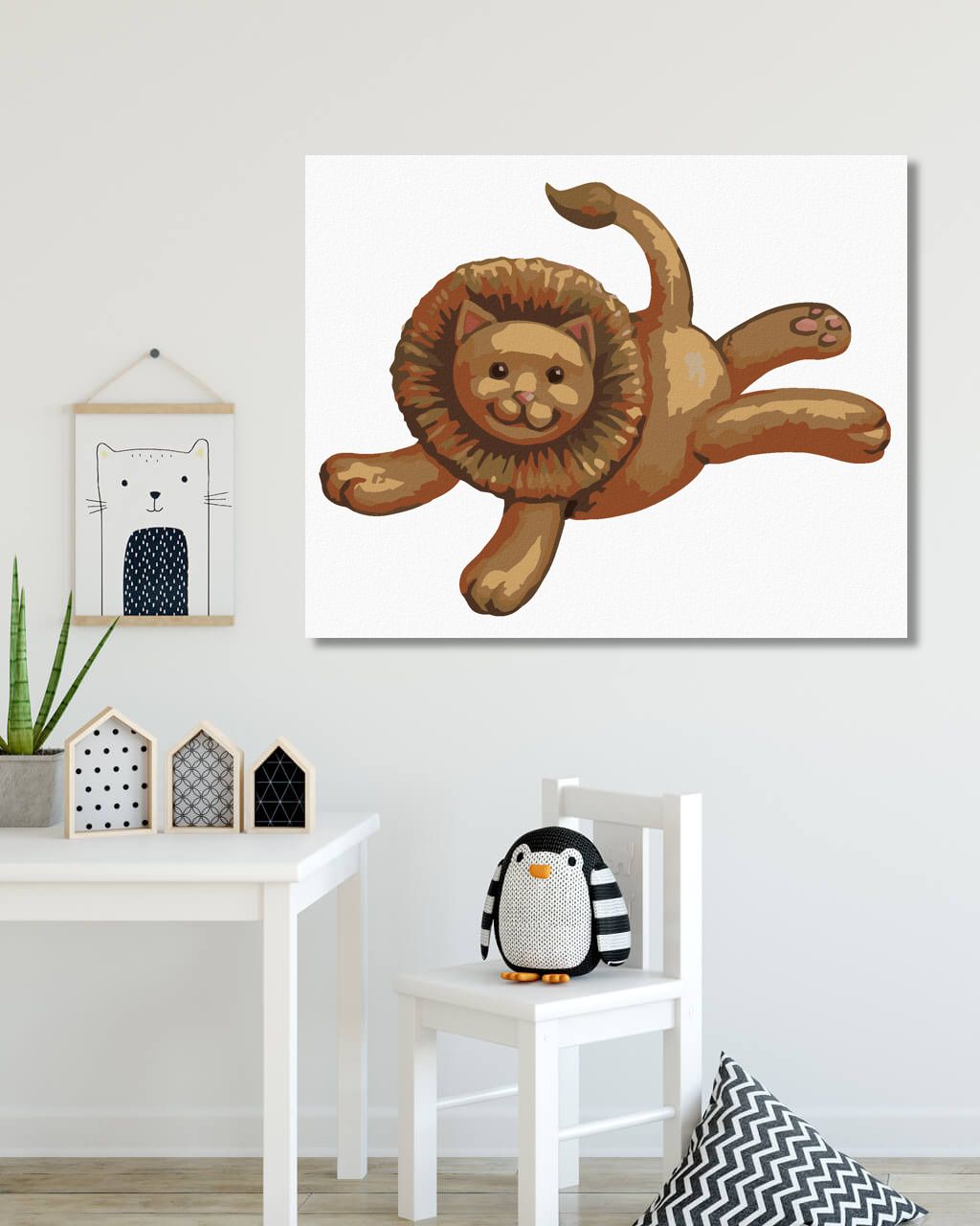 zuty Malování podle čísel - PLYŠOVÝ LVÍČEK (SUE ELLEN BROWN) - Rozměr: 40x50 cm, Rámování: Varianta: bez rámu a bez vypnutí plátna - obrázek 6