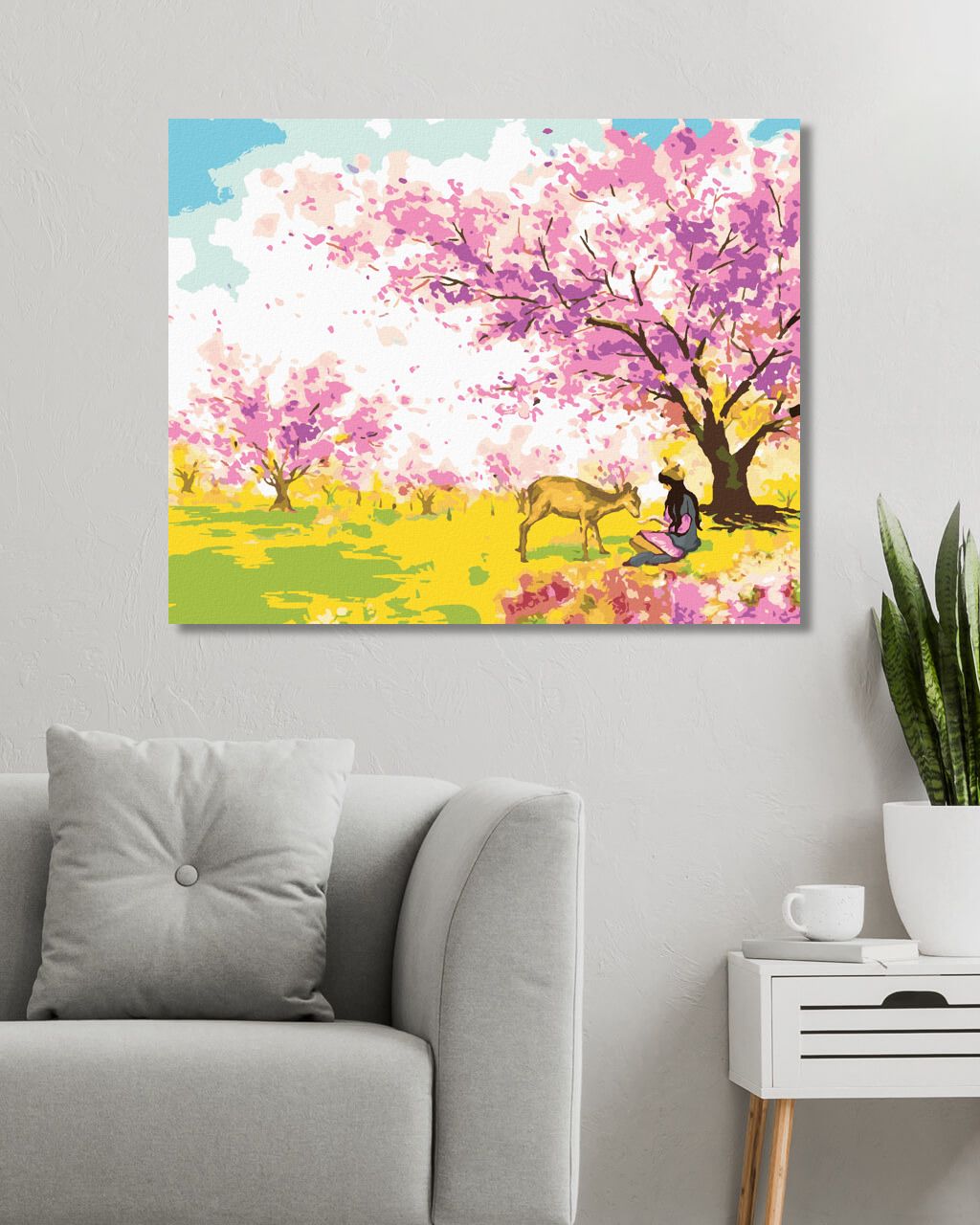 zuty Malování podle čísel - LUČNÍ KRAJINA - Rozměr: 40x50 cm, Rámování: Varianta: vypnuté plátno na rám - obrázek 9