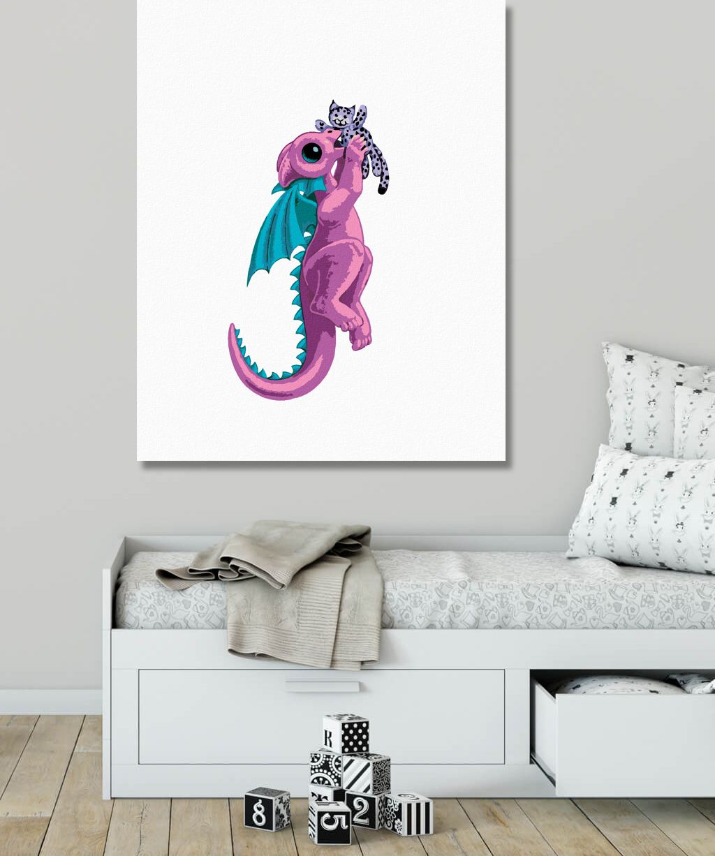 zuty Malování podle čísel - DRÁČEK VE TVARU PÍSMENKA J (SUE ELLEN BROWN) - Rozměr: 40x50 cm, Rámování: Varianta: bez rámu a bez vypnutí plátna - obrázek 10