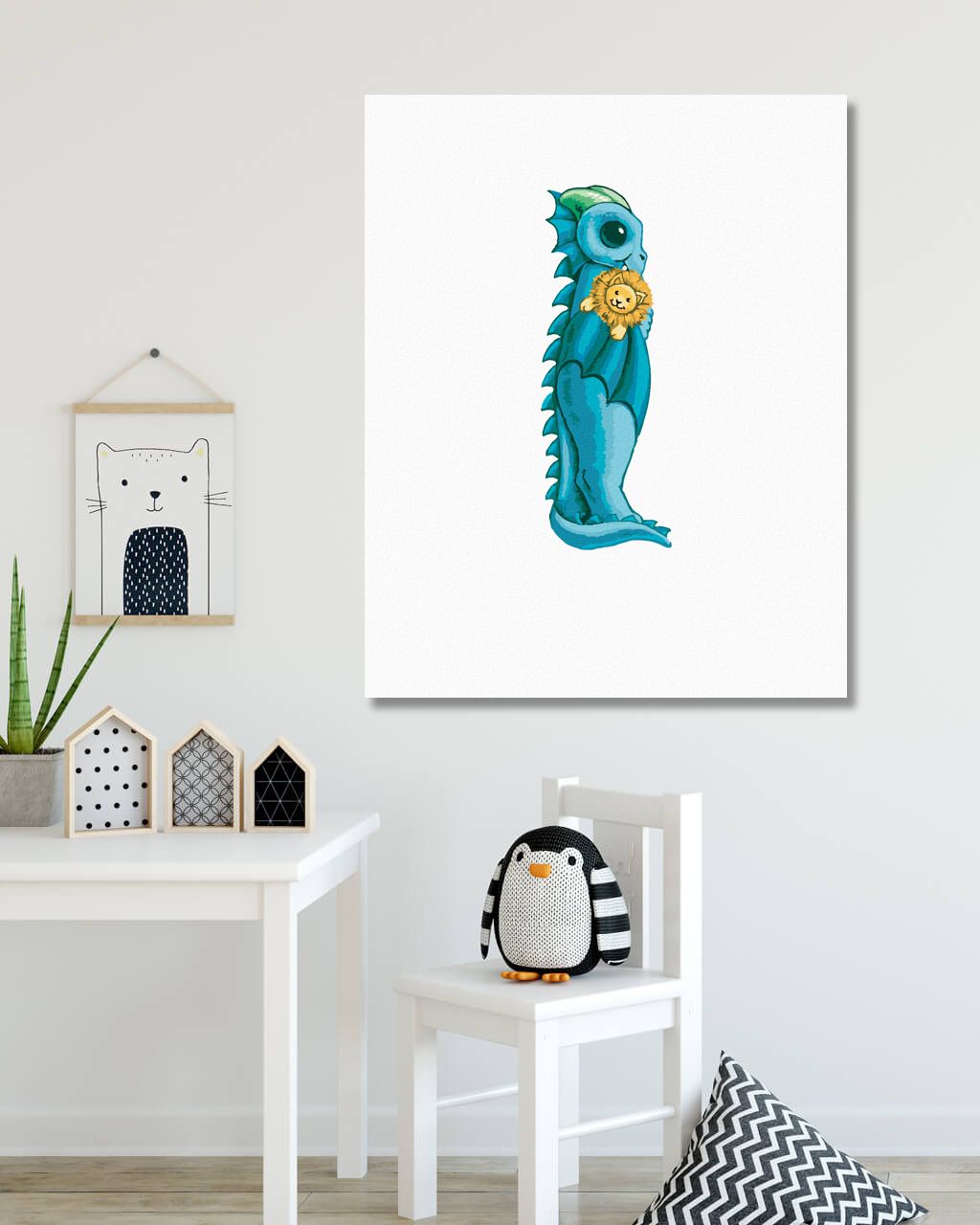 zuty Malování podle čísel - DRÁČEK VE TVARU PÍSMENKA L (SUE ELLEN BROWN) - Rozměr: 40x50 cm, Rámování: Varianta: vypnuté plátno na rám - obrázek 4