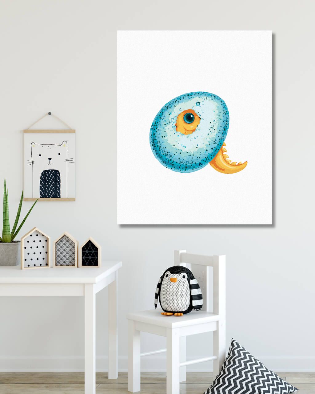 zuty Malování podle čísel - DRÁČEK VE TVARU PÍSMENKA A (SUE ELLEN BROWN) - Rozměr: 40x50 cm, Rámování: Varianta: bez rámu a bez vypnutí plátna - obrázek 5