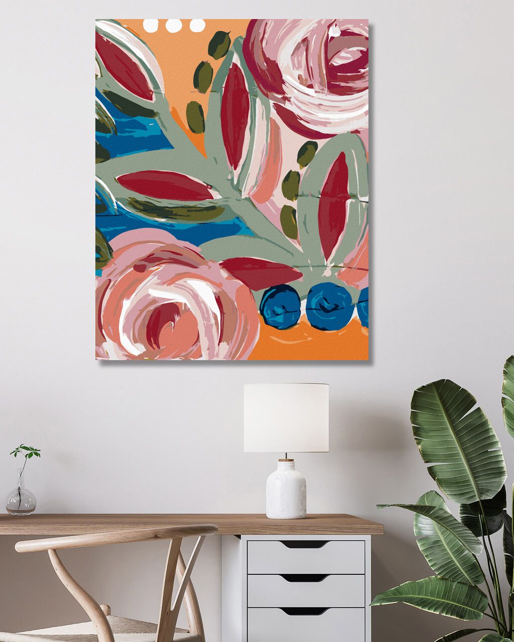 zuty Malování podle čísel - BAREVNÉ KVĚTINY 2 (HALEY BUSH) - Rozměr: 40x50 cm, Rámování: Varianta: vypnuté plátno na rám - obrázek 5