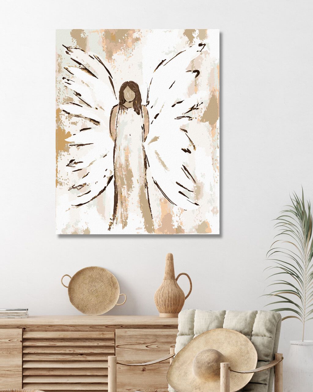 zuty Malování podle čísel - ANDĚL S HNĚDÝMI VLASY 3 (HALEY BUSH) - Rozměr: 40x50 cm, Rámování: Varianta: vypnuté plátno na rám - obrázek 10