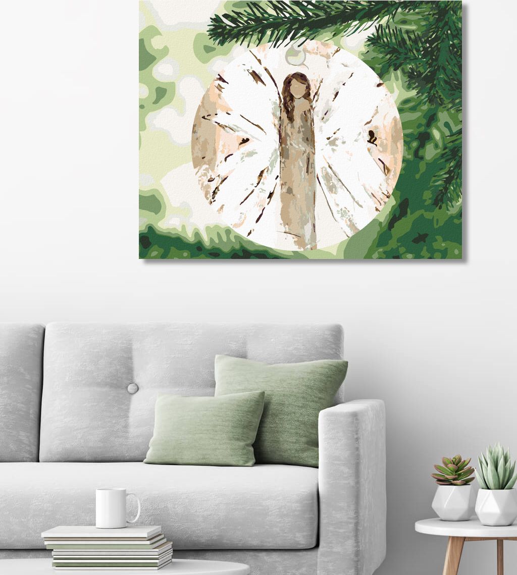 zuty Malování podle čísel - ANDĚL NA STROMEČKU 2 (HALEY BUSH) - Rozměr: 40x50 cm, Rámování: Varianta: vypnuté plátno na rám - obrázek 7