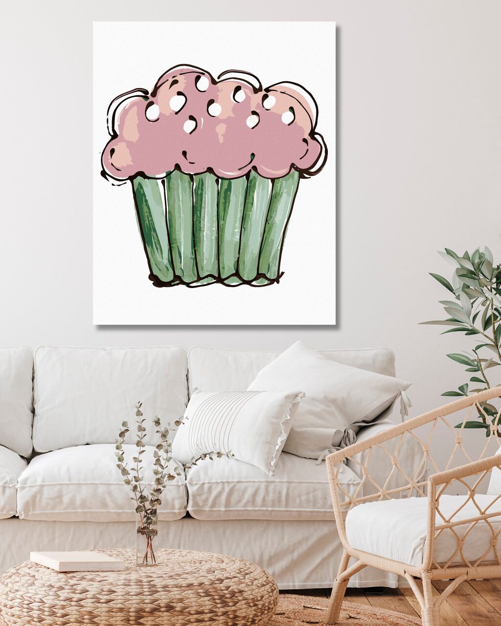 zuty Malování podle čísel - RŮŽOVÝ CUPCAKE 2 (HALEY BUSH) - Rozměr: 40x50 cm, Rámování: Varianta: bez rámu a bez vypnutí plátna - obrázek 7