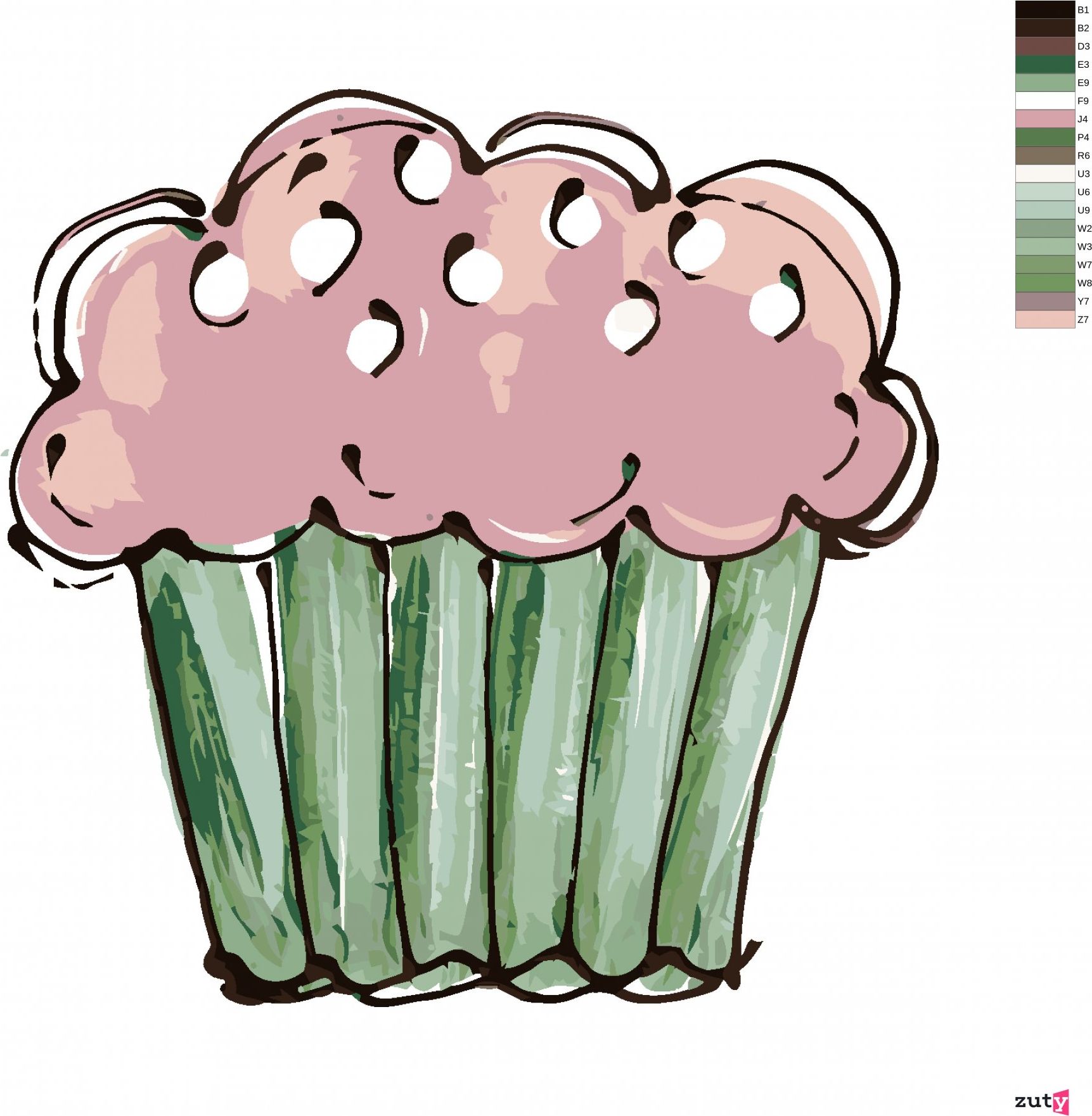 zuty Malování podle čísel - RŮŽOVÝ CUPCAKE 2 (HALEY BUSH) - Rozměr: 40x50 cm, Rámování: Varianta: bez rámu a bez vypnutí plátna - obrázek 8