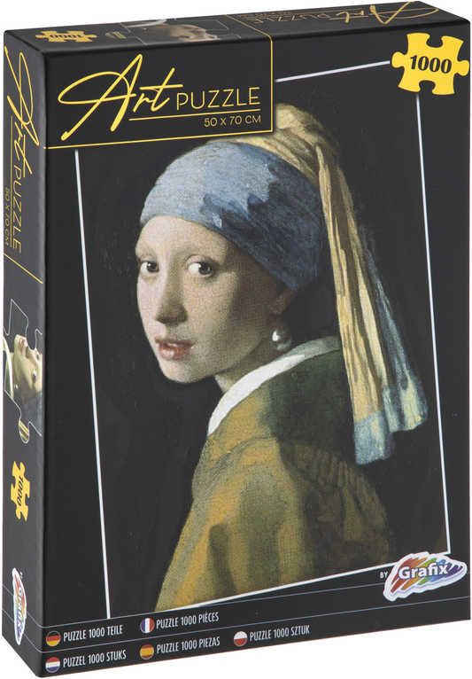 Dudlu PUZZLE Art Dívka s perlou 50x70cm 1000 dílků skládačka v krabici - obrázek 1